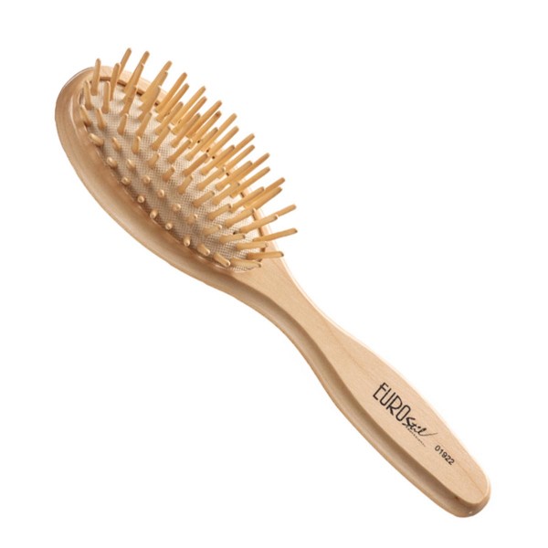 Eurostil fuelle mango madera ovalado cepillo pequeño 1un