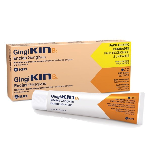 Kin Gingikin B5 Pasta Dentífrica Cuidado de Encías 2 X 125 ml Promo