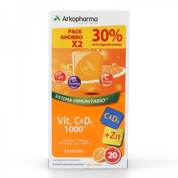 Arkovital Vitamina C y D3 1000 2x20 Comps Promo