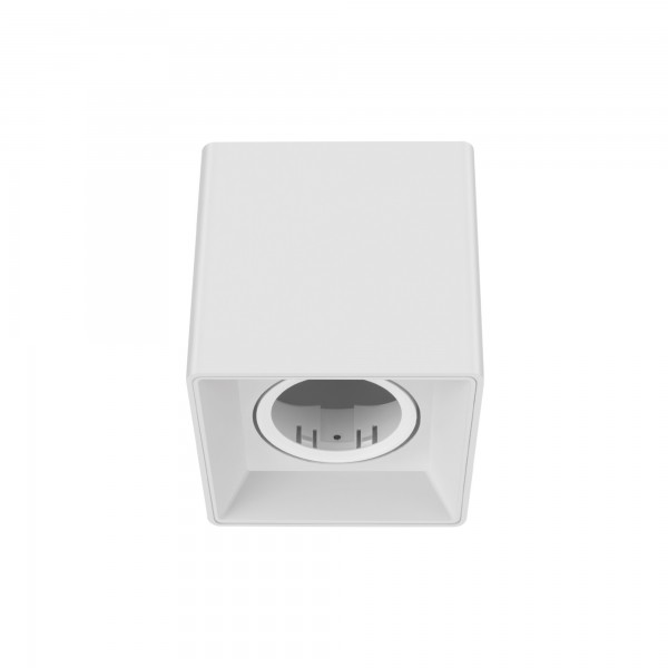 Aro superficie gu10 cuadrado blanco (caja de 3 unidades)