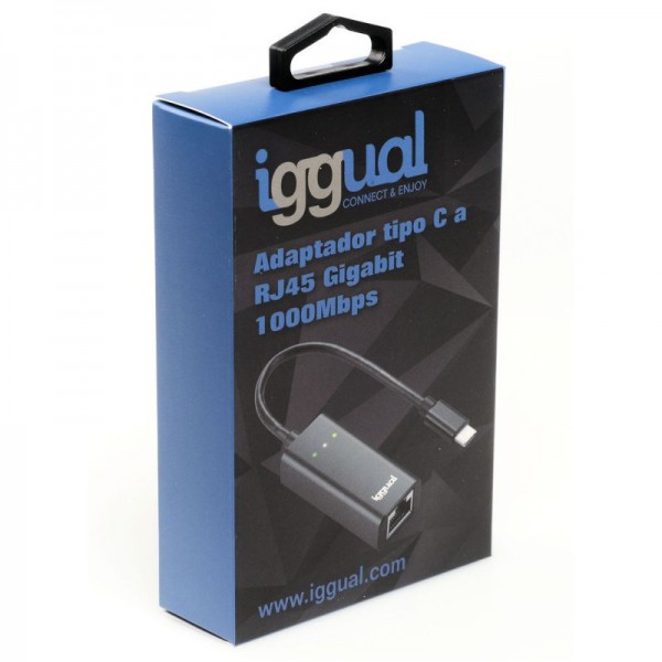 Iggual adaptador tipo c a rj45 gigabit 1000mbps