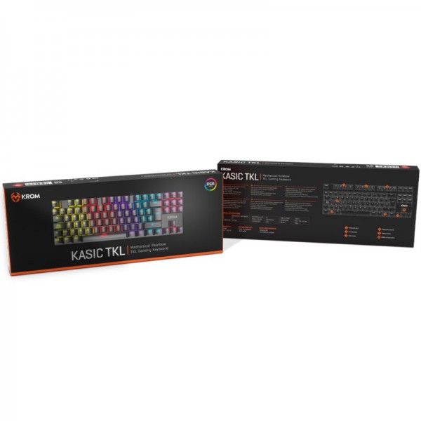 Krom teclado gaming nxkromkasictkl  tkl rainbow