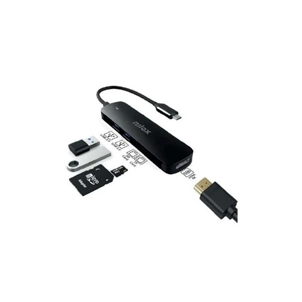 Nilox nxdsusbc05 adaptador usb-c 5 en 1