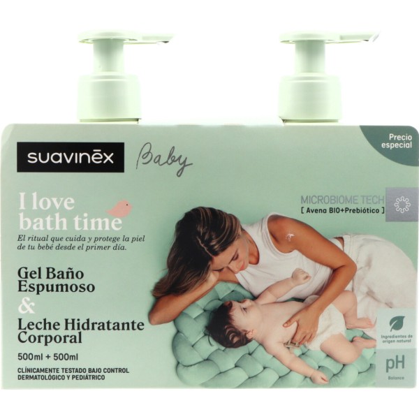 Suavinex Gel Espumoso 500ml + Leche Hidratante Corporal 500 ml Promo