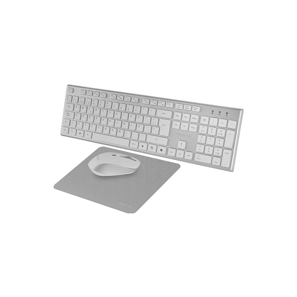 Tacens 3en1 teclado+ratón+alfom inalámbrico blanco