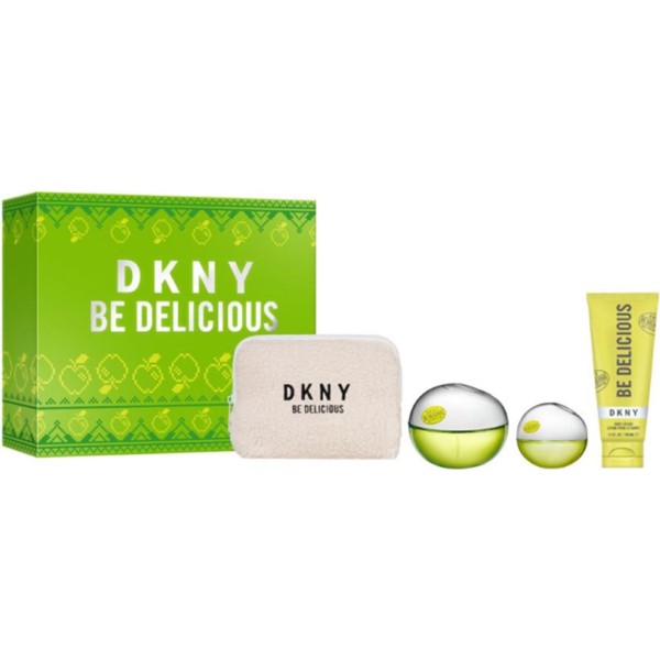 Donna karan be delicious eau de parfum 100ml + eau de parfum 1u + locion corporal 1u + estuche 1u